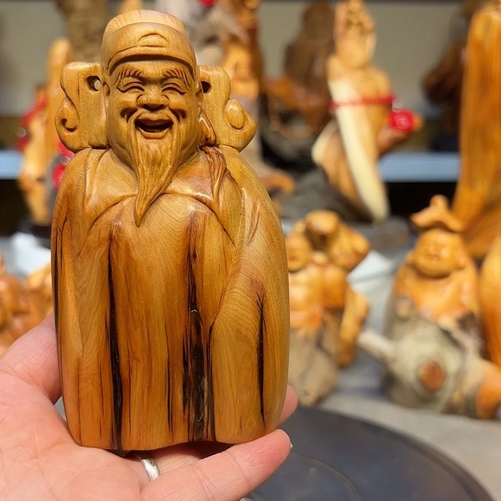 柏木太行崖柏财神爷