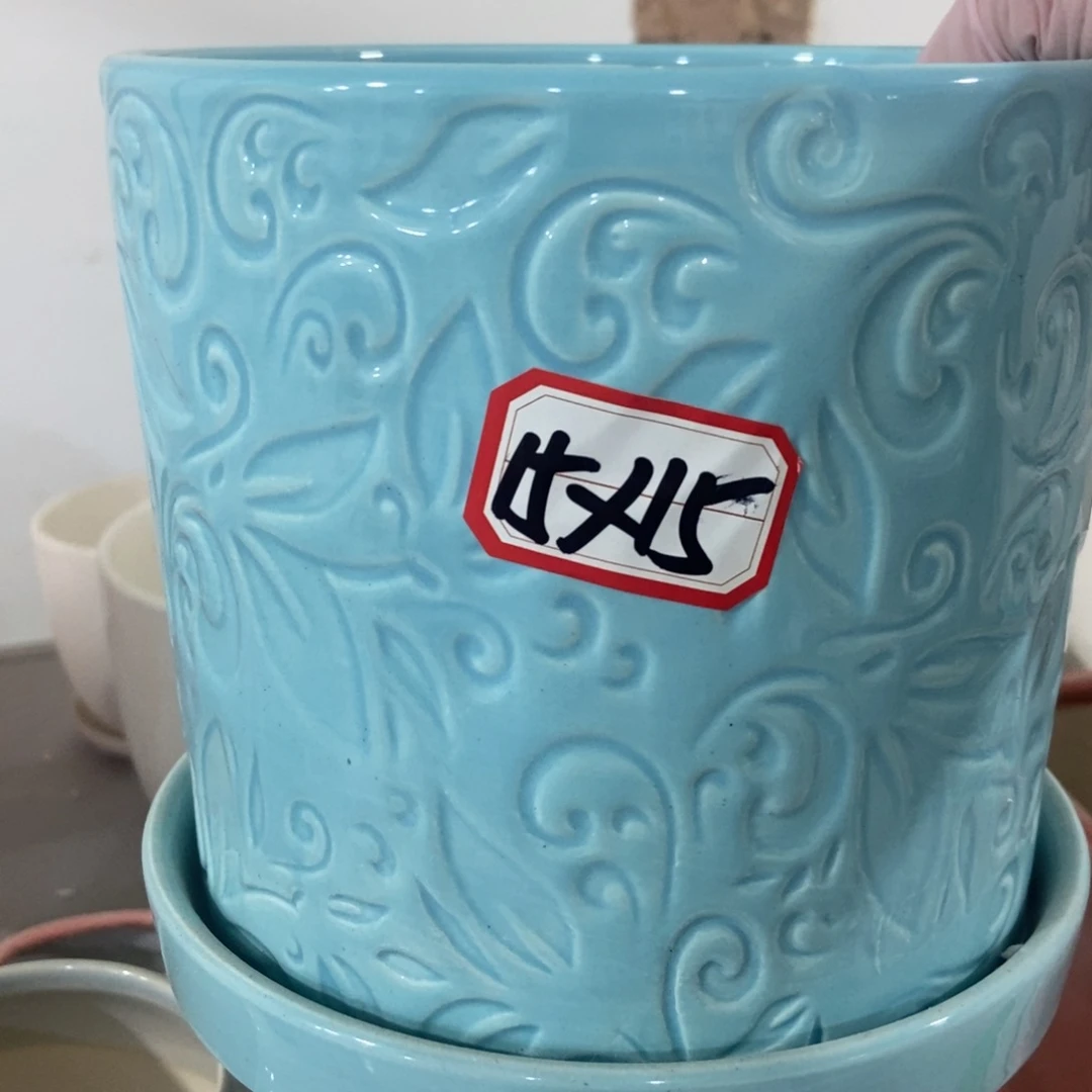 红陶高温陶瓷花盆