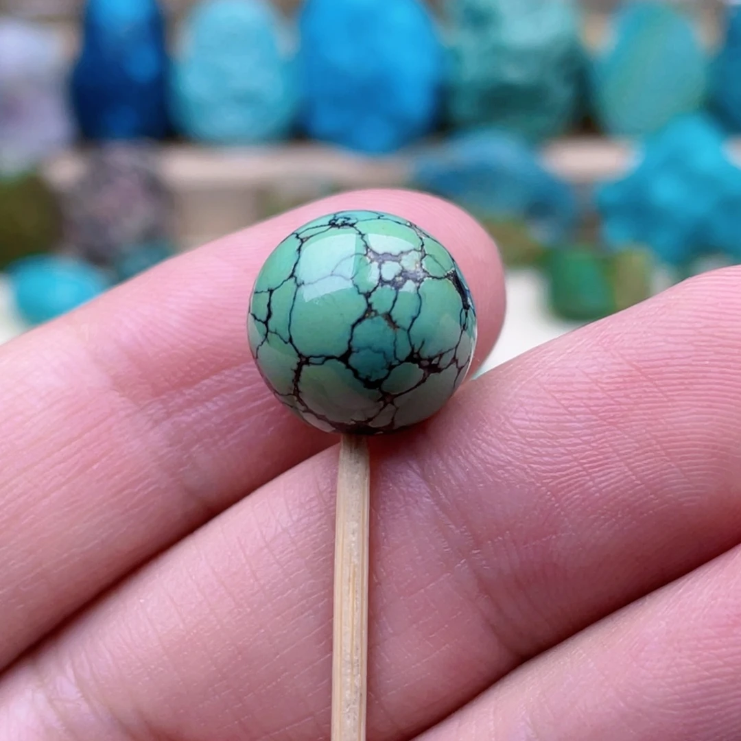 绿松石未镶嵌绿松石13.7mm