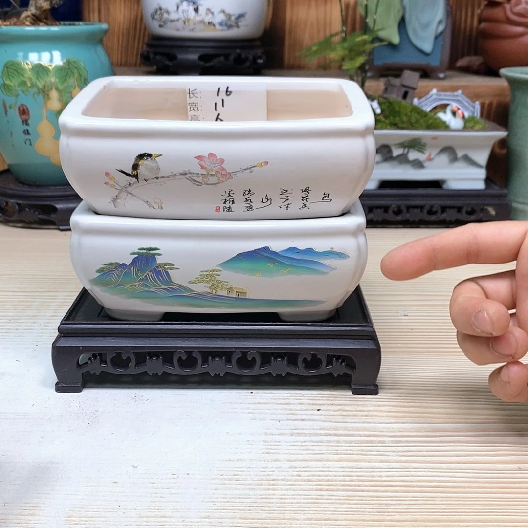 紫砂花盆陶瓷抢购花草都行