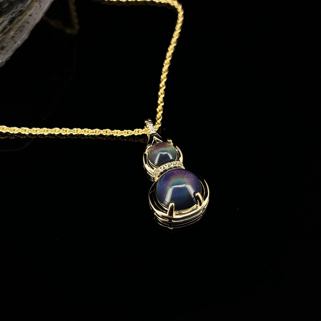 6533紫色葫芦项链