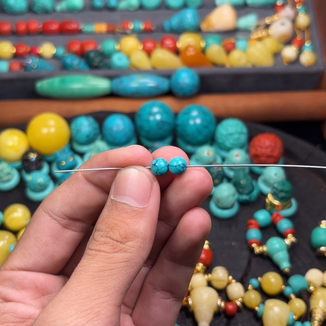 玛瑙/玉髓未镶嵌珠宝半成品卡6圆珠两颗哈哈哈哈