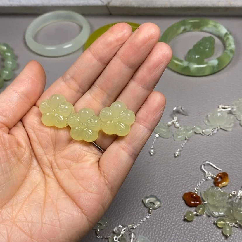 【闪购商品】蛇纹石玉未镶嵌挂件耳饰耳环项链