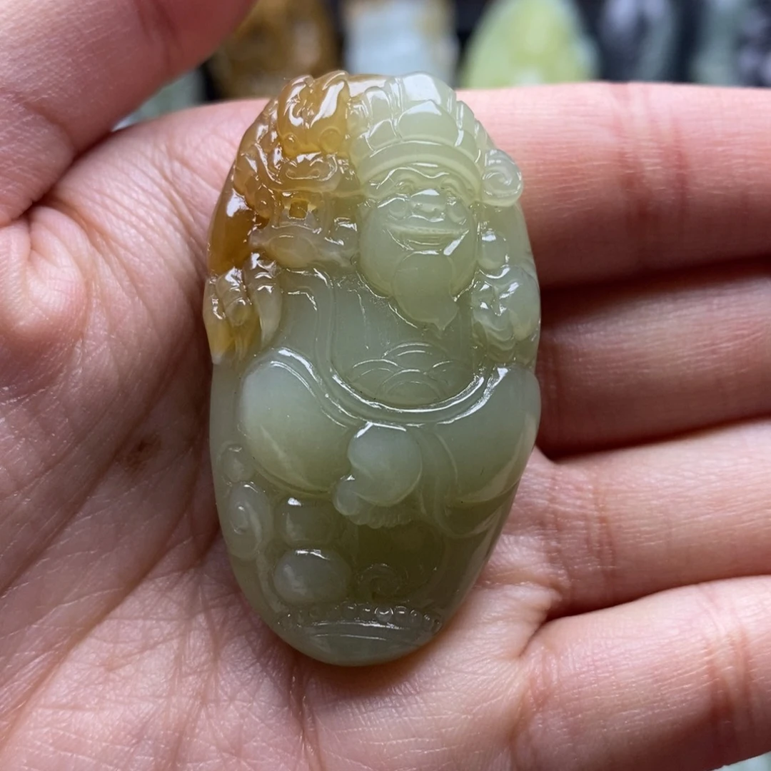 吊坠(不含链)未镶嵌和田玉（糖玉）