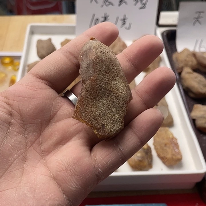 蒜***鸟定制琥珀天然琥珀虫珀