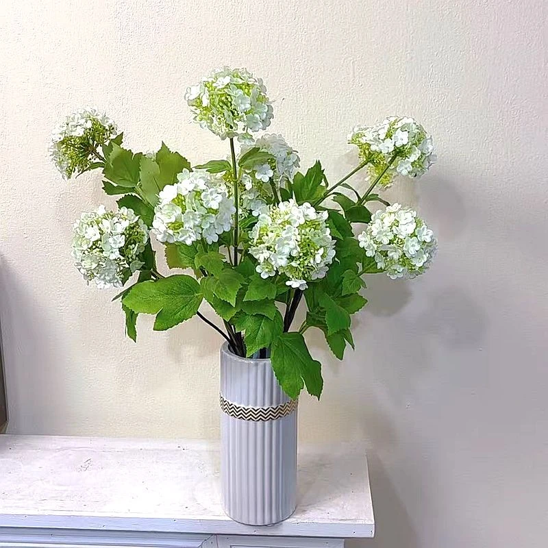 2023新款高档绣球花仿真花假花摆设客厅餐桌装饰花插花花艺摆件