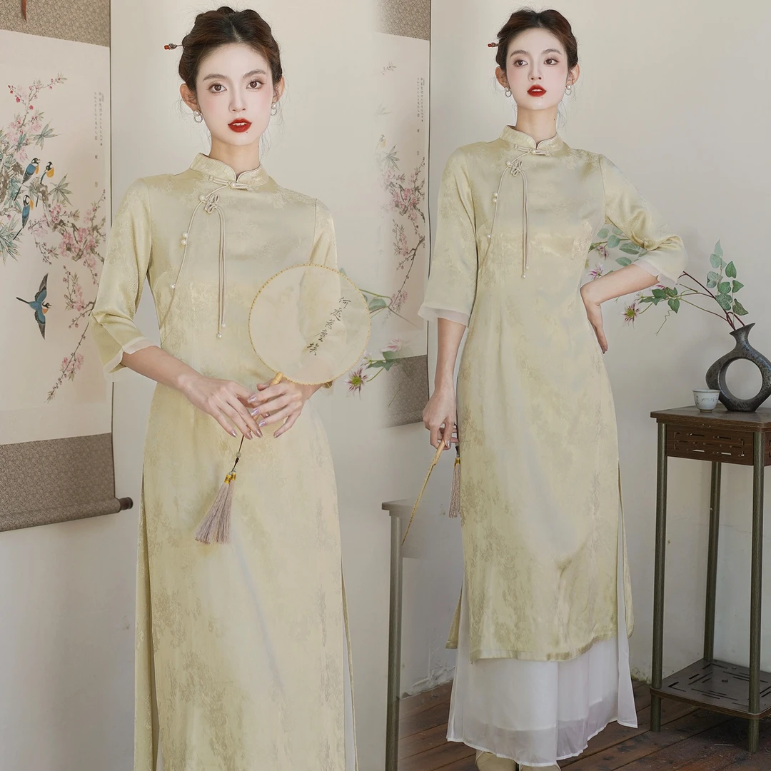 2025春装新品新中式国风禅意新中式女装高级茶服套装修行禅服人丝