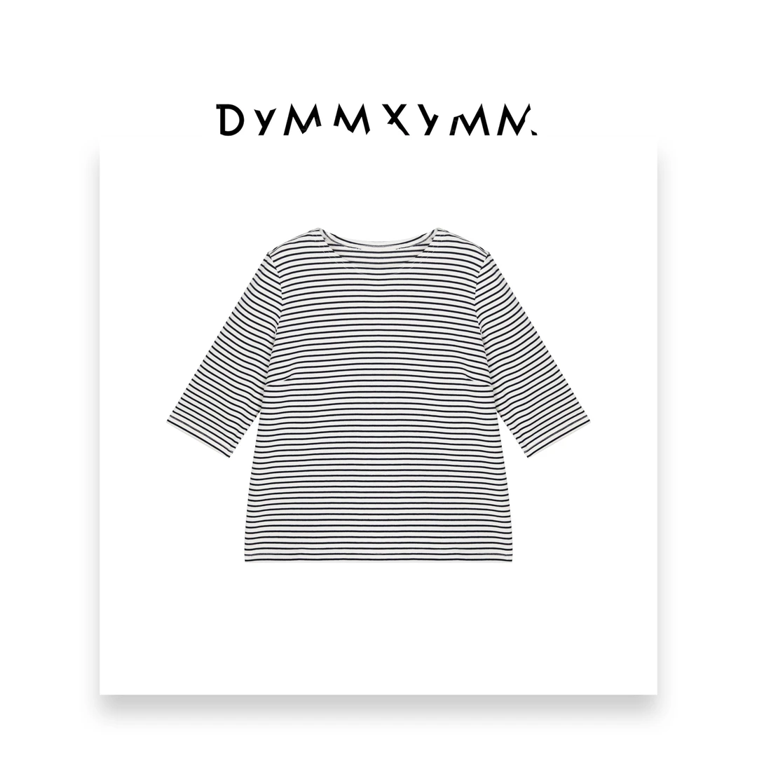 【DYMMXYMM】-《内外穿行》-R13.秋款宽松圆领细黑条纹上衣-5FWY6327