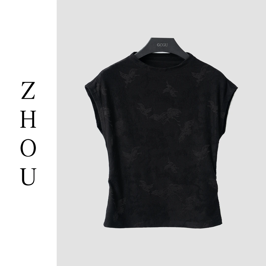 黑色高级感轻奢上衣-21349