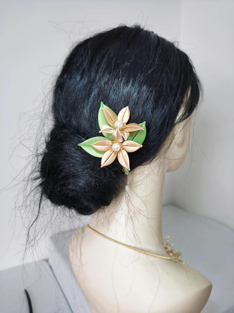 原创纯手工非遗缠花发夹古风复古发饰现代百搭收藏中国风汉服发钗