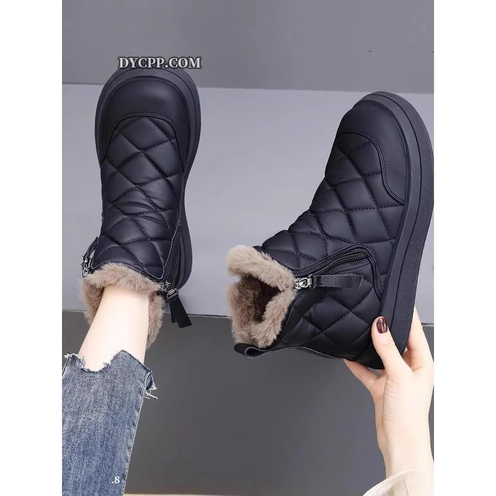 【澳门专柜正品】东北雪地靴女冬季新款2025加绒加厚面包棉鞋防水防