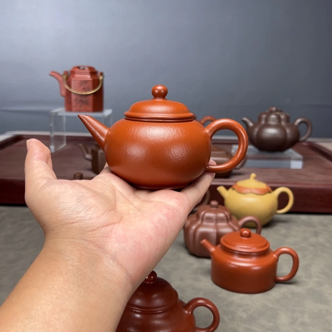 茶壶紫砂光水平180CC朱泥
