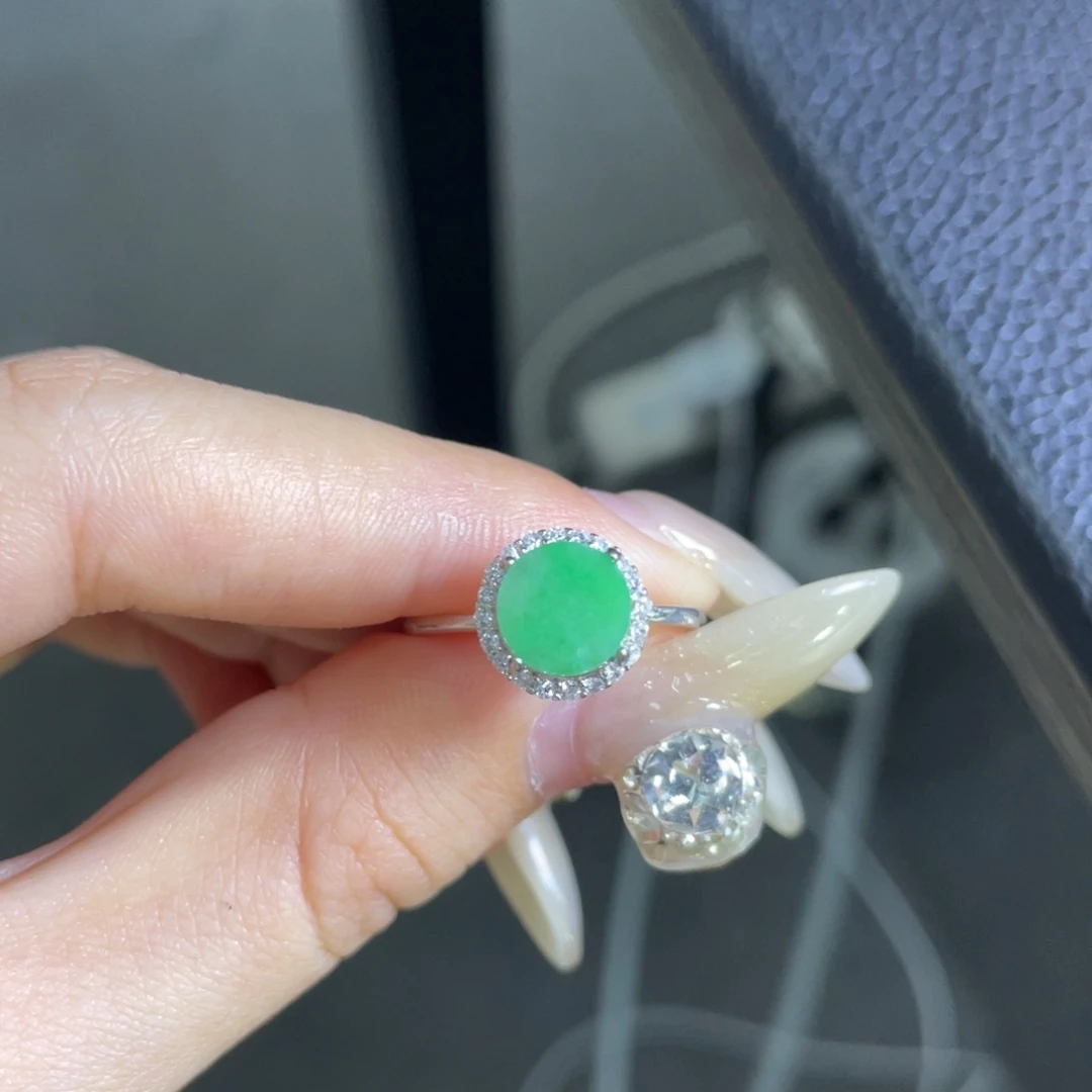 翡翠银S925镶嵌吊坠(不含链)