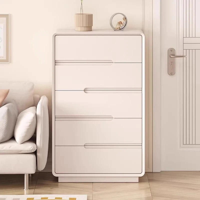 交个朋友奶油风五斗柜客厅储物大容量抽屉柜卧室置物柜简约现代