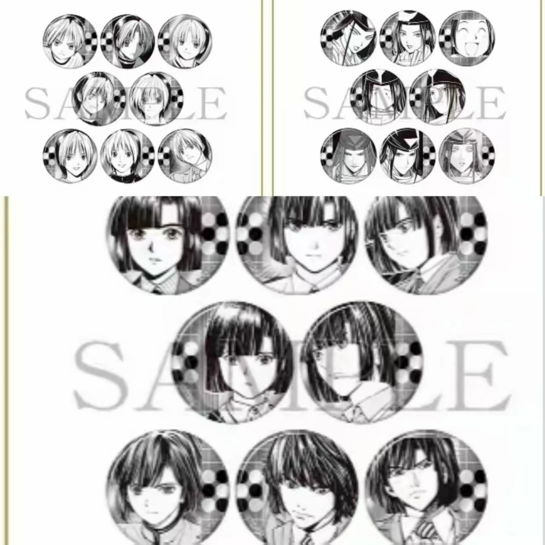 棋魂原画展 个人池吧唧 透卡 明信片 迷你吧唧 盲抽