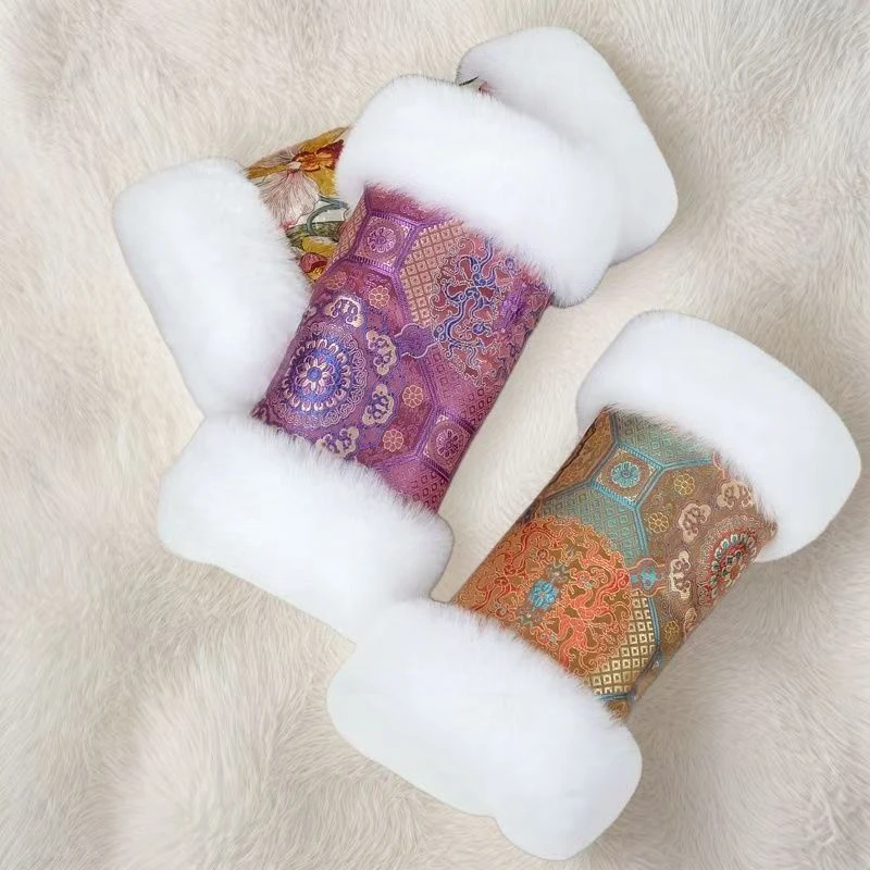 暖手筒国风古风加厚暖手宝宝自发热式送长辈礼物环保獭兔毛