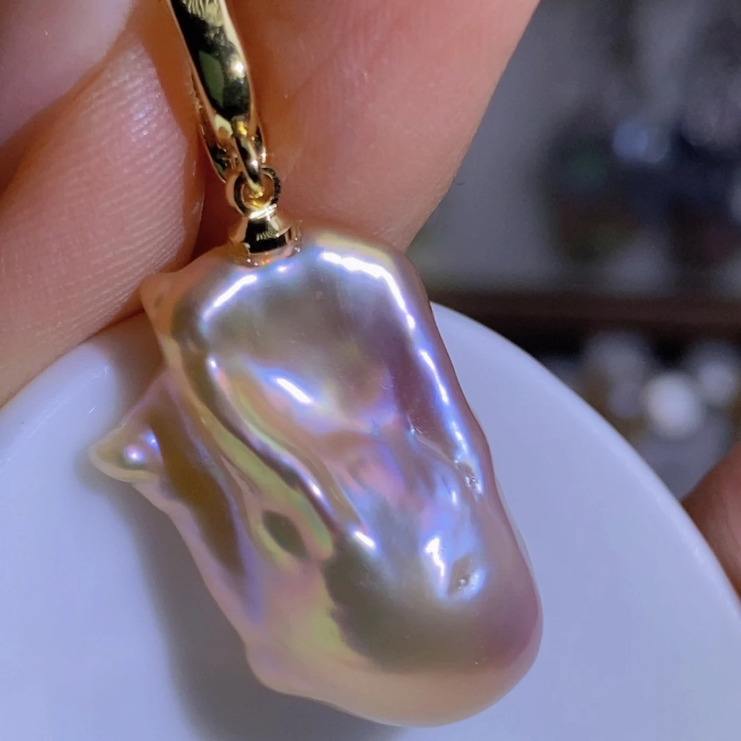 银S925镶嵌天然淡水珍珠淡水珍珠