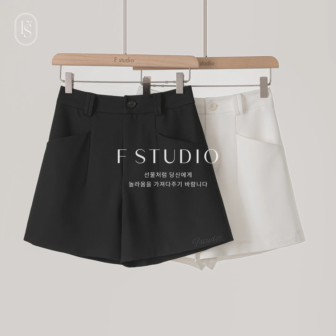 法儿家韩国限定【新品】【冰沙短裤】FS506X017高腰阔腿短裤