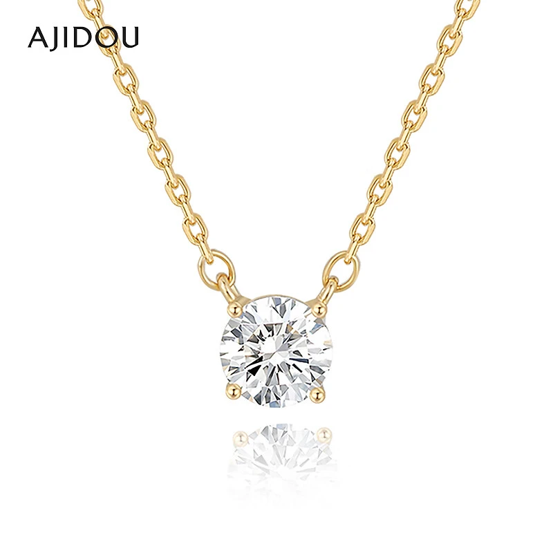 合金合成锆石项链 阿吉豆项链女款金色闪耀合金吊坠【SC】