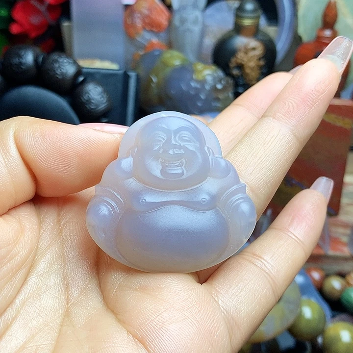 硅化玉未镶嵌吊坠(不含链)冰种佛牌