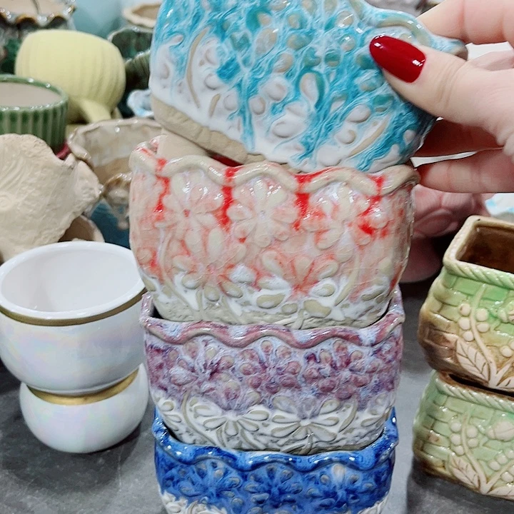 多肉陶瓷花盆满10元包邮