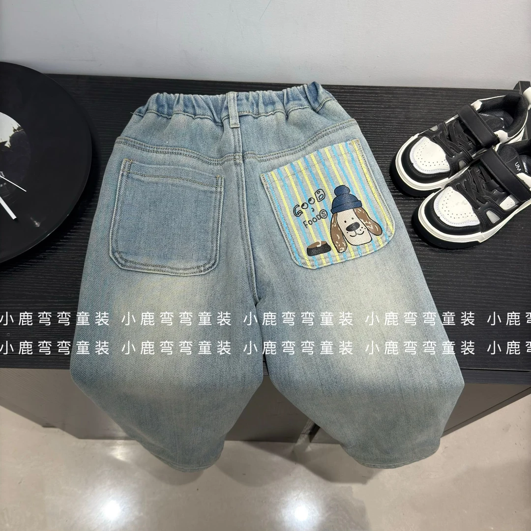 C251420春秋后袋GOOD小狗牛仔裤