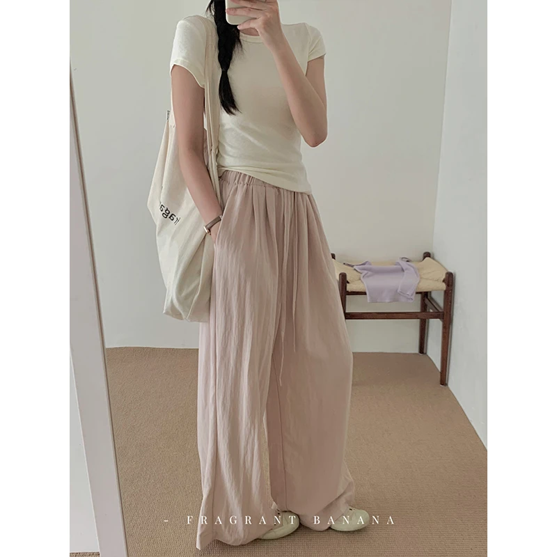 香香的蕉 夏日凉凉裤 慵懒感垂感阔腿防晒休闲裤（有内衬不会透）