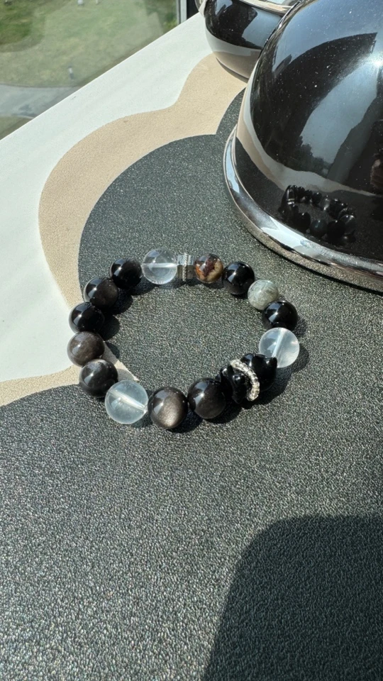 天然水晶银耀石➕白水晶DIY