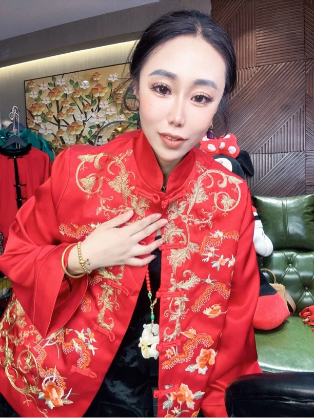 1950《新年外套》重工刺绣绣花新中式外套休闲