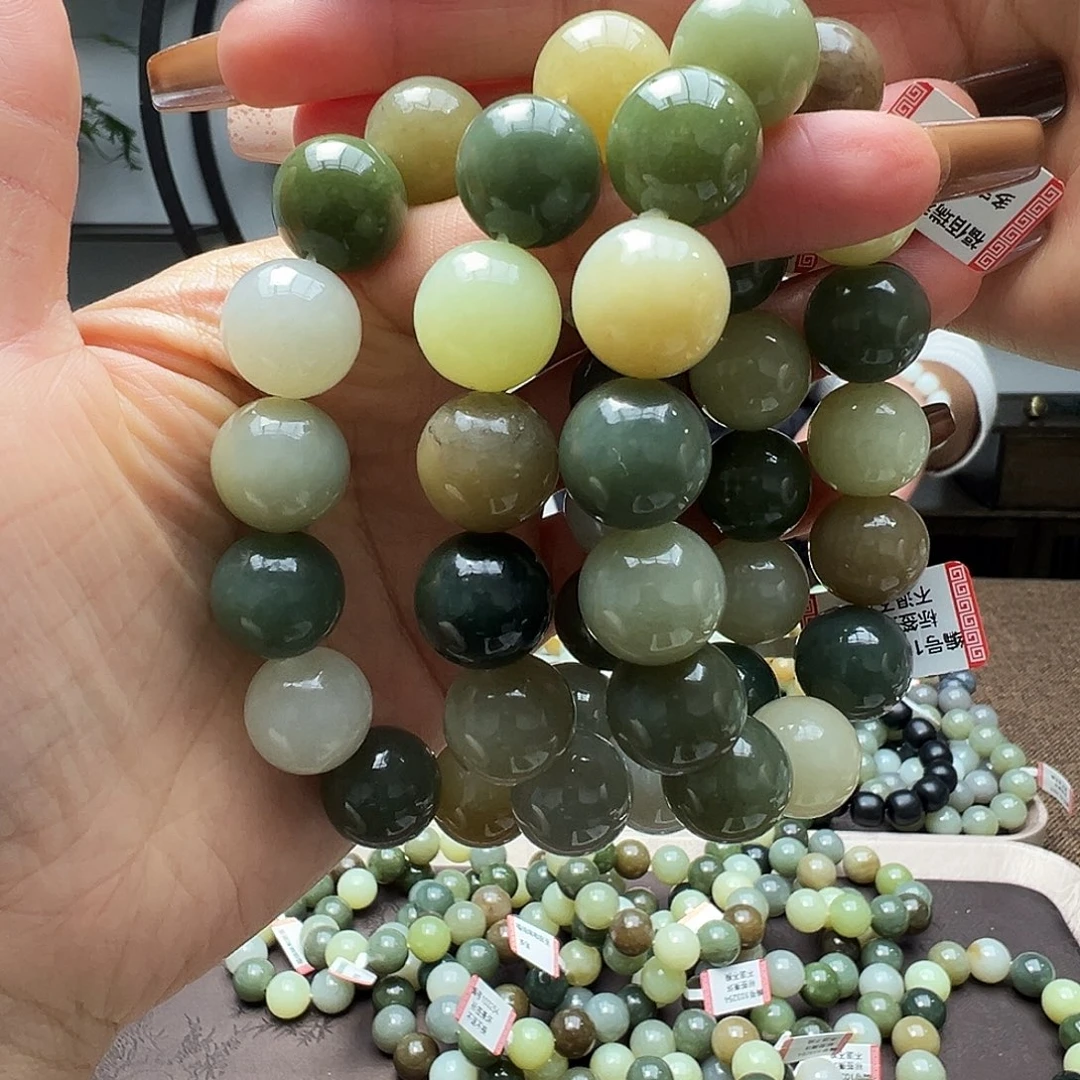 和田玉未镶嵌手链16多宝多样性发其一