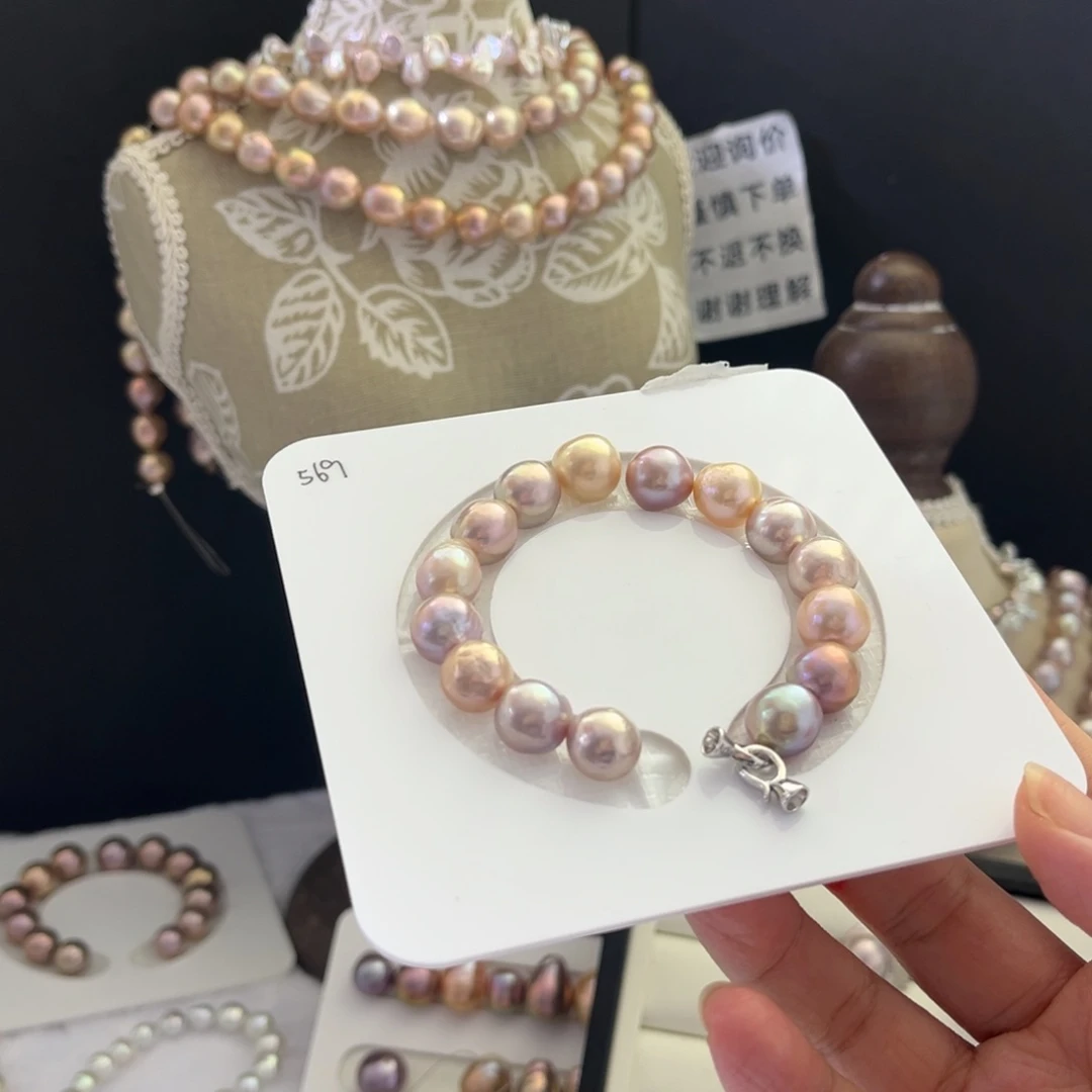 淡水珍珠手绳银S925镶嵌鹿人