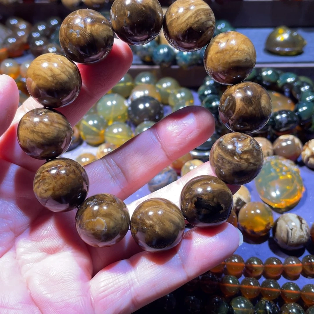 琥珀未镶嵌手链天然