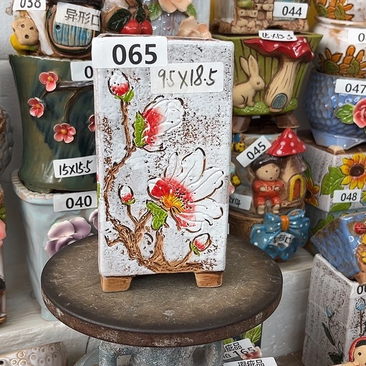 紫砂花盆粗陶材质多肉花盆