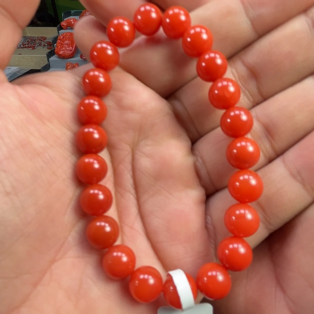 马***华南红玛瑙未镶嵌手链