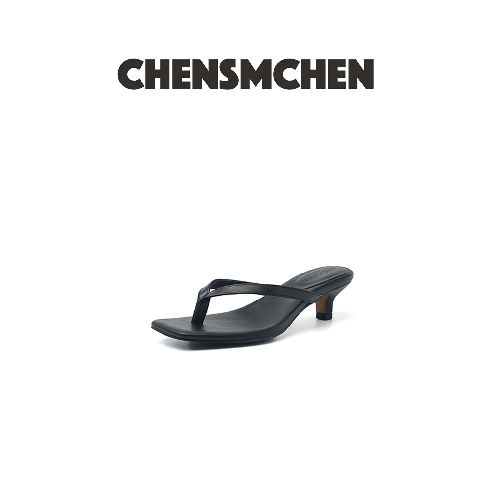 CHENSMCHEN 简约舒适夹趾时尚经典百搭方头凉拖w10