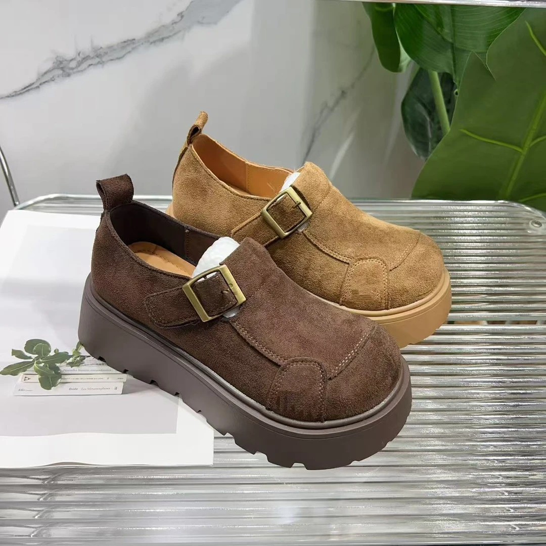 厚底增高勃肯鞋冬季新款网红爆款百搭勃肯豆豆鞋519