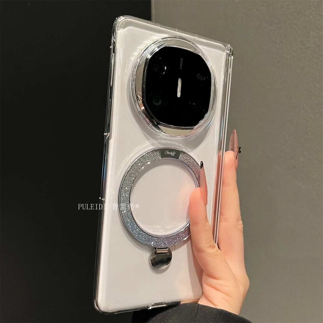 闪粉磁吸旋转支架适用华为MateX7典藏版折叠屏手机壳MateX6简约