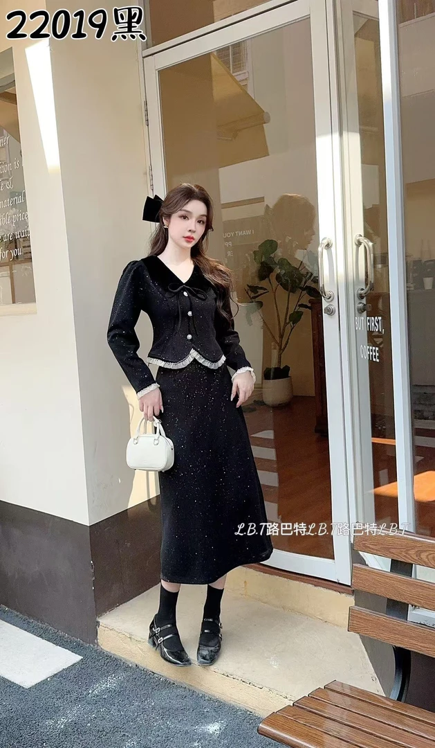 (新疆发货)春款减龄显瘦套装连衣裙