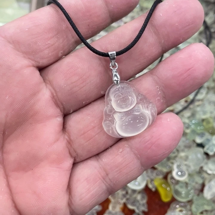 蛇纹石玉合金颈饰