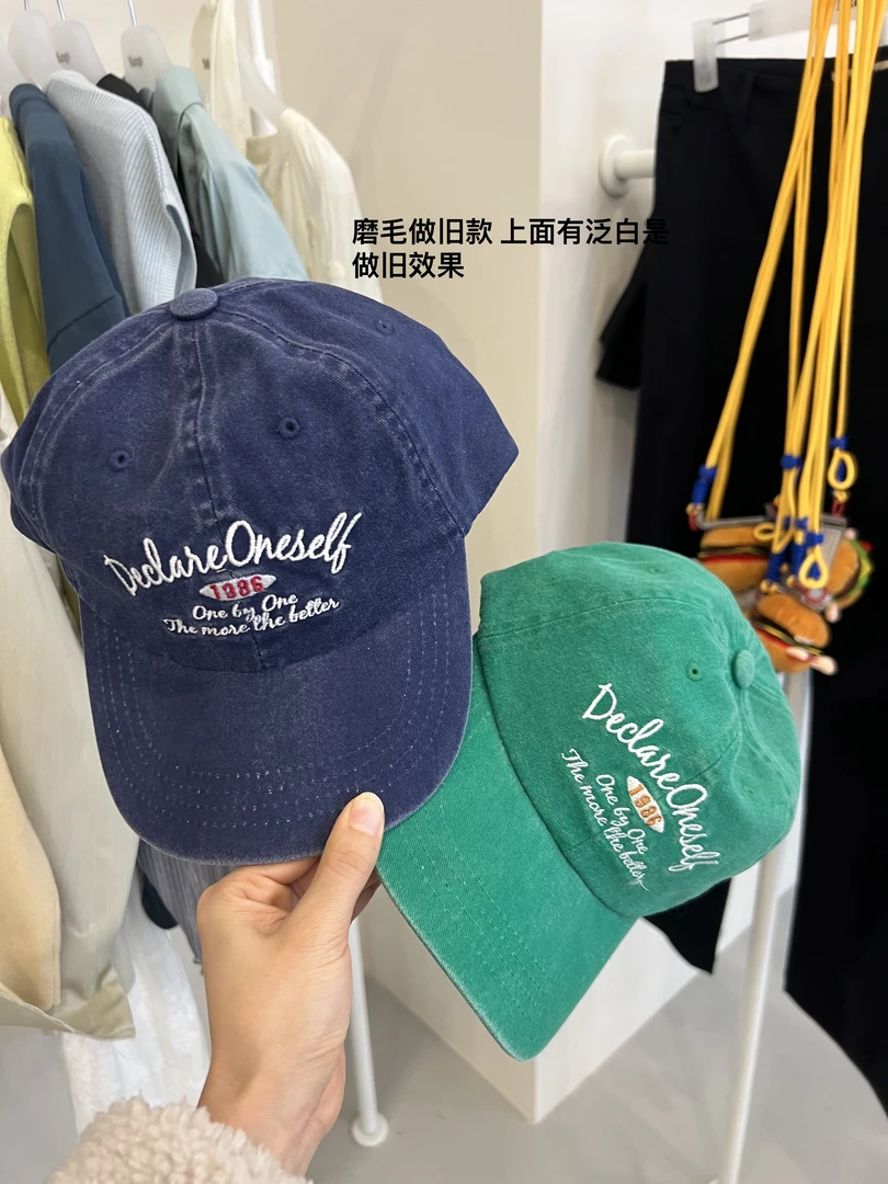 韩档口 磨毛做旧棒球帽