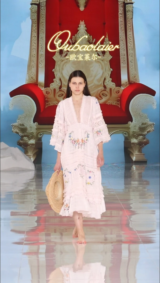 【欧宝莱尔】新款时尚纯棉气质女装连衣裙502-502006