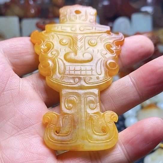 宁***风和田玉未镶嵌挂件