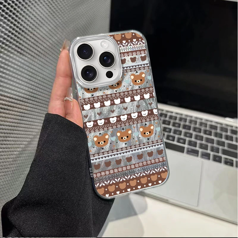 美拉德小熊-羽纱冰凝壳-时尚卡通个性防撞防摔防磨创意手机壳