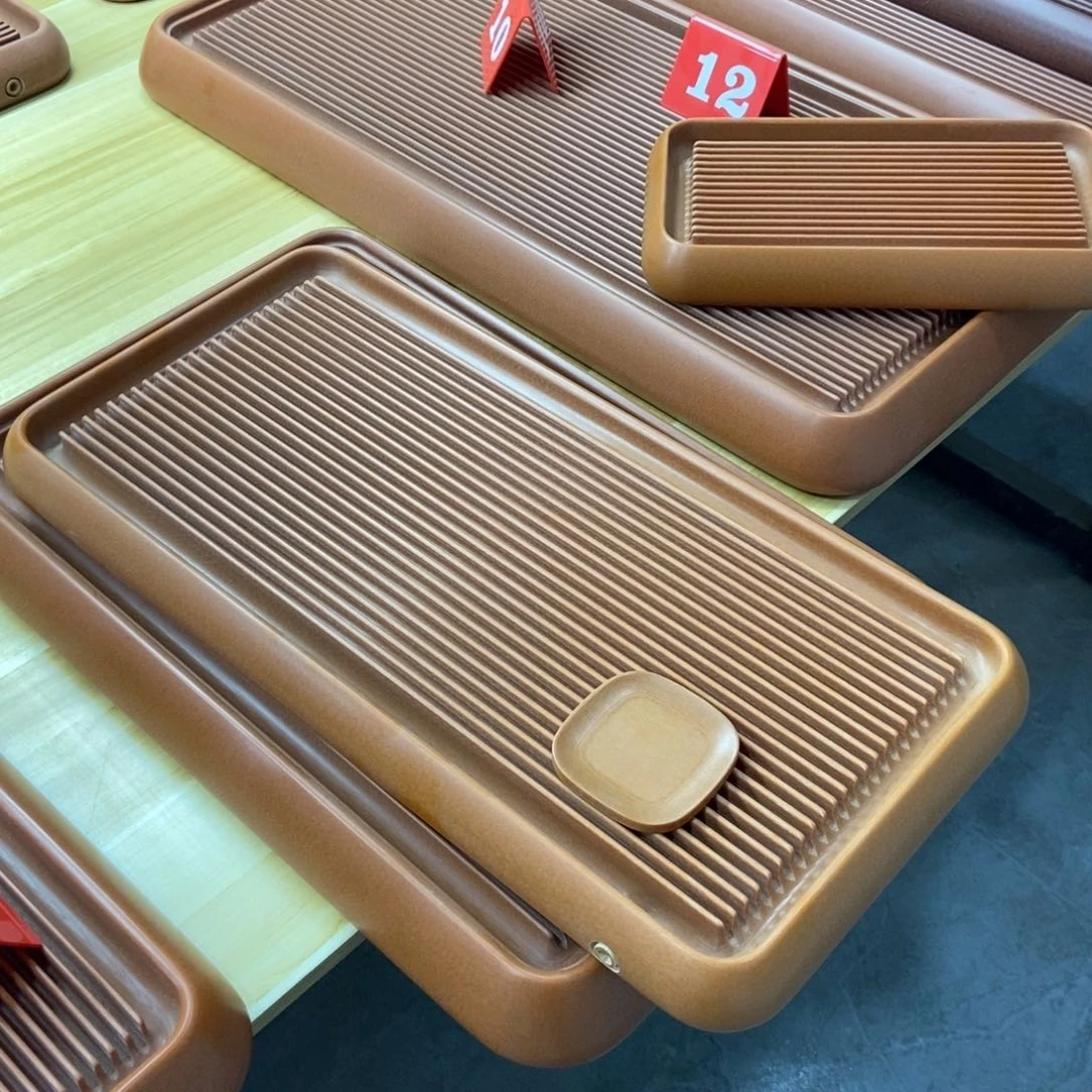 【***】大橙金龙纹60*30cm电木茶盘精工素盘