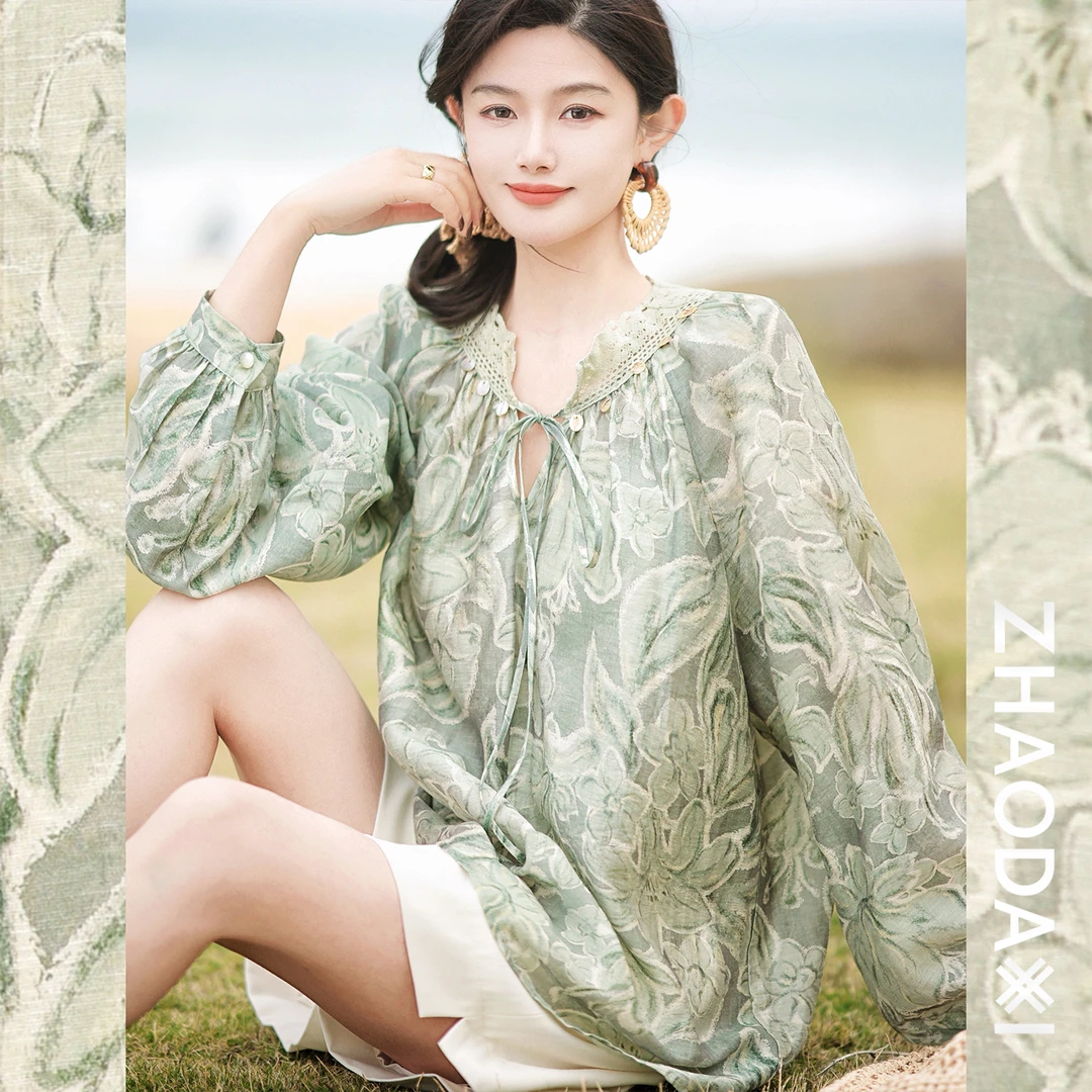 【赵大喜】现货！春意浓上衣 | 奢享天丝/亜麻/100莱赛尔里小衫