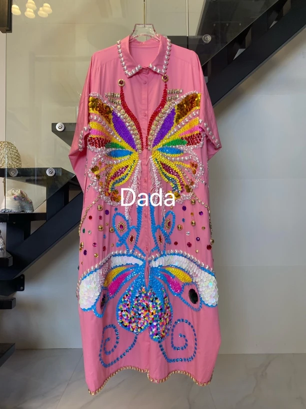 Dada设计款新款重工个性款休闲时尚百搭洋气宽松衬衫C12816