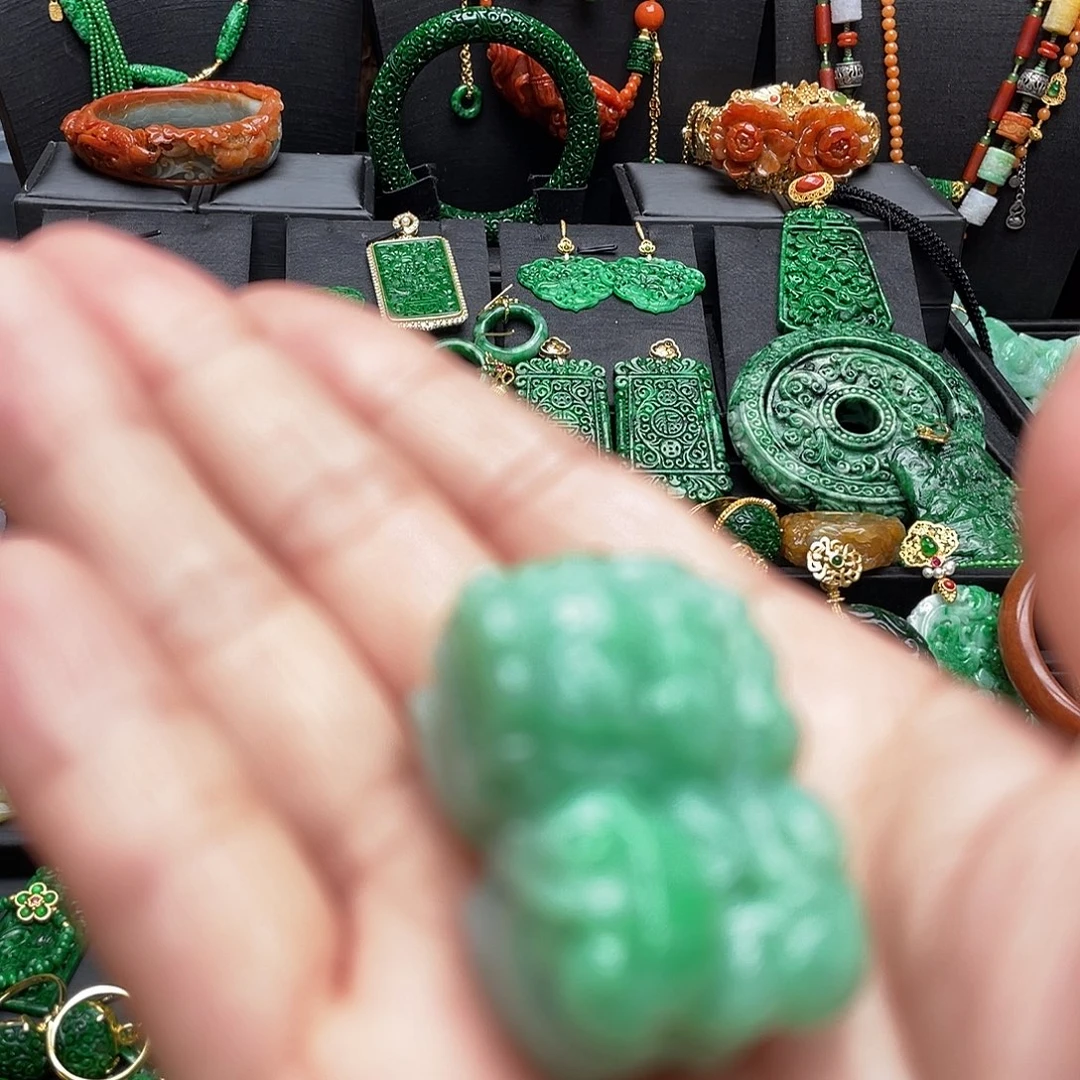 翡翠银S925镶嵌颈饰