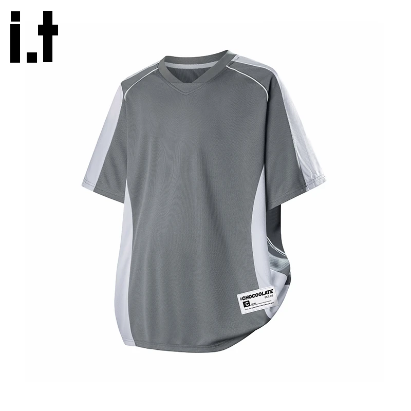 i.t:CHOCOOLATE速干运动短袖t恤男夏季2025新款宽松休闲插肩上衣