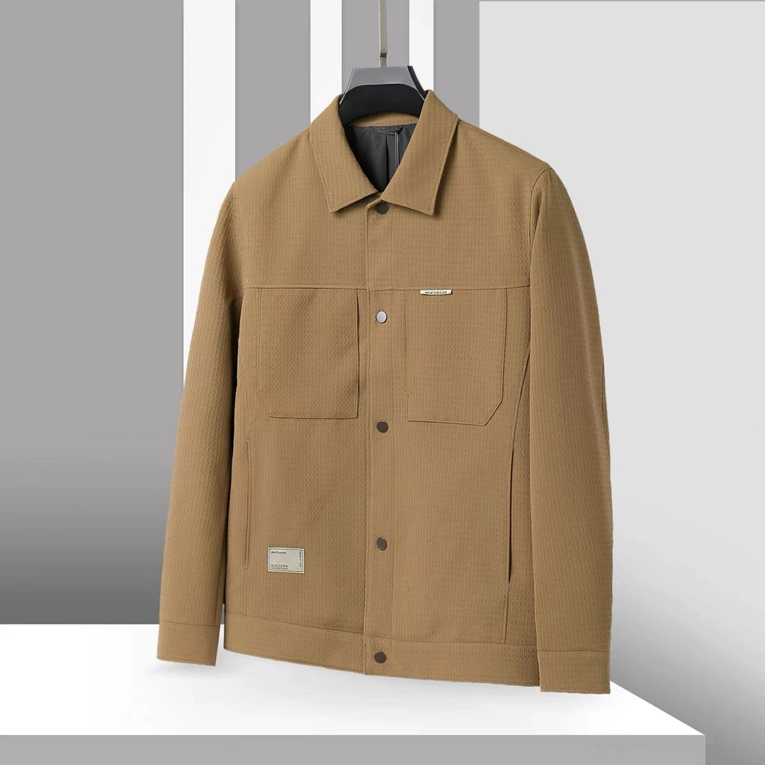 翻领夹克外套秋工装男士休闲时尚百搭舒适上衣H8803