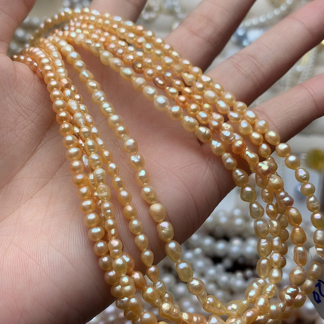 淡水珍珠3-4未镶嵌x28项链